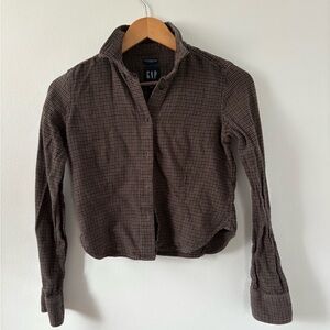 GAP cropped flannel